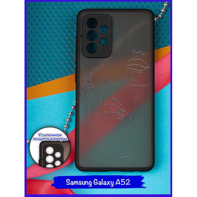 Чехол дизайнерский для Samsung Galaxy A52. Девушка с ромашкой.