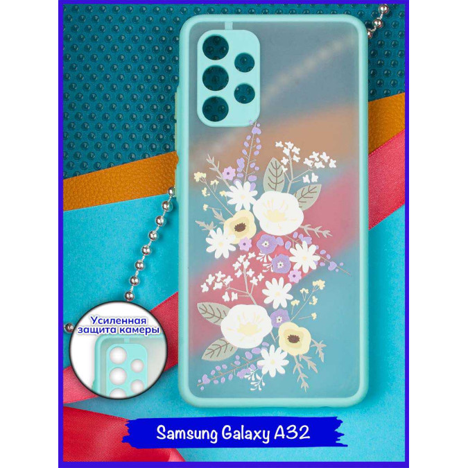 Чехол дизайнерский для Samsung Galaxy A32. Другие цветы.