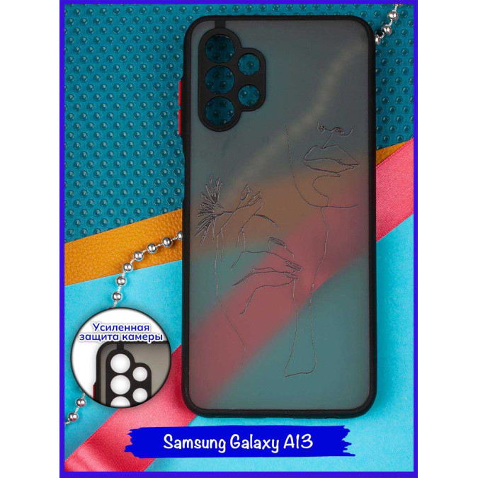 Чехол дизайнерский для Samsung Galaxy A13. Девушка с ромашкой.