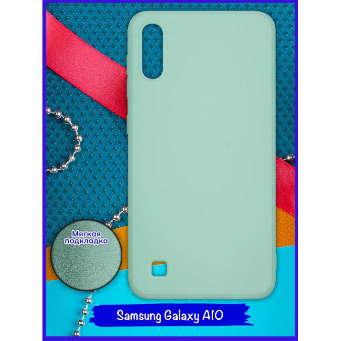 Чехол ультра куб для Samsung Galaxy A10. Бирюзовый.