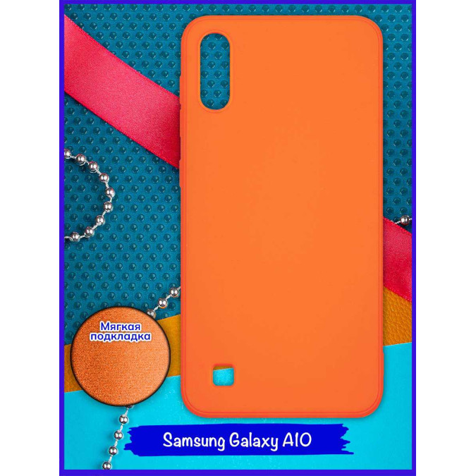 Чехол ультра куб для Samsung Galaxy A10. Оранжевый.