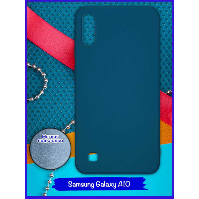 Чехол ультра куб для Samsung Galaxy A10. Темно-синий.