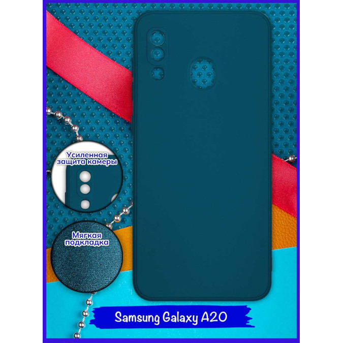 Чехол ультра куб для Samsung Galaxy A20 / Samsung Galaxy A30. Темно-синий.