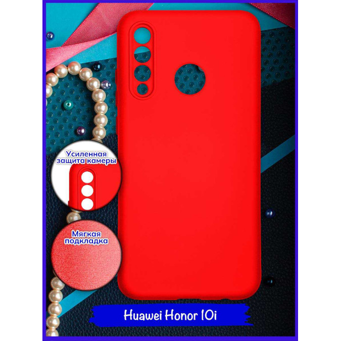 Чехол для Huawei Honor 10i / Huawei Honor 20E / Huawei P Smart Plus 2019. Soft touch premium. Красный.