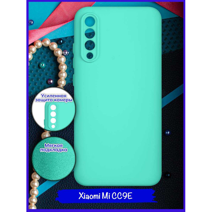 Чехол для Xiaomi Mi CC9E / Xiaomi Mi A3. Soft touch premium. Бирюзовый.