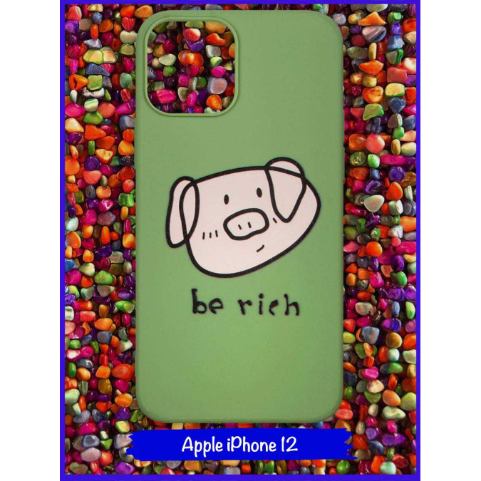 Чехол дизайнерский для Apple Iphone 12 6.1. Be rich.