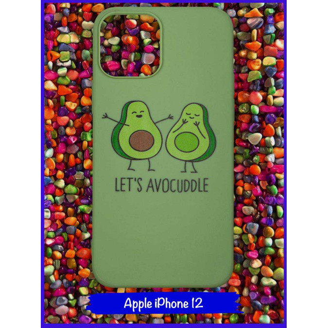 Чехол дизайнерский для Apple Iphone 12 6.1. Let's avocuddle.