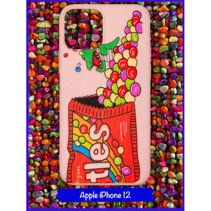 Чехол дизайнерский для Apple Iphone 12 6.1. Skittles.