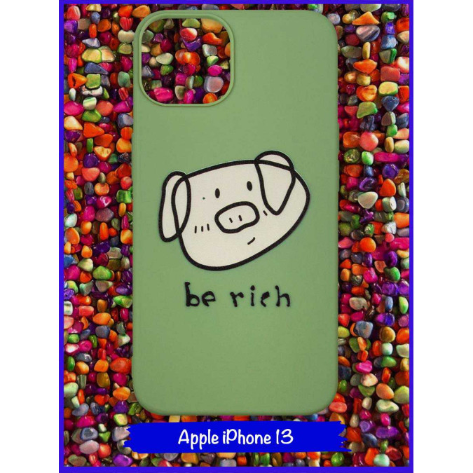 Чехол дизайнерский для Apple Iphone 13 6.1. Be rich.