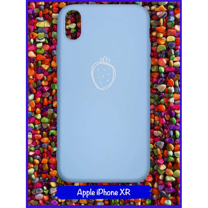 Чехол дизайнерский для Apple Iphone XR. Клубничка.