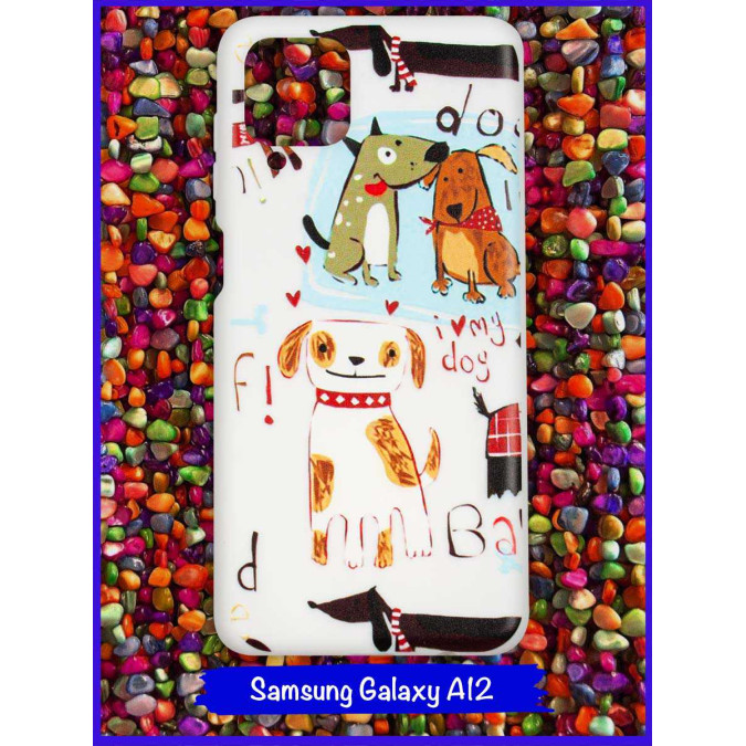 Чехол дизайнерский для Samsung Galaxy A12. I love my dog.