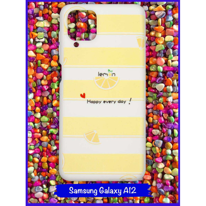 Чехол дизайнерский для Samsung Galaxy A12. Lemon (Happy every day!).