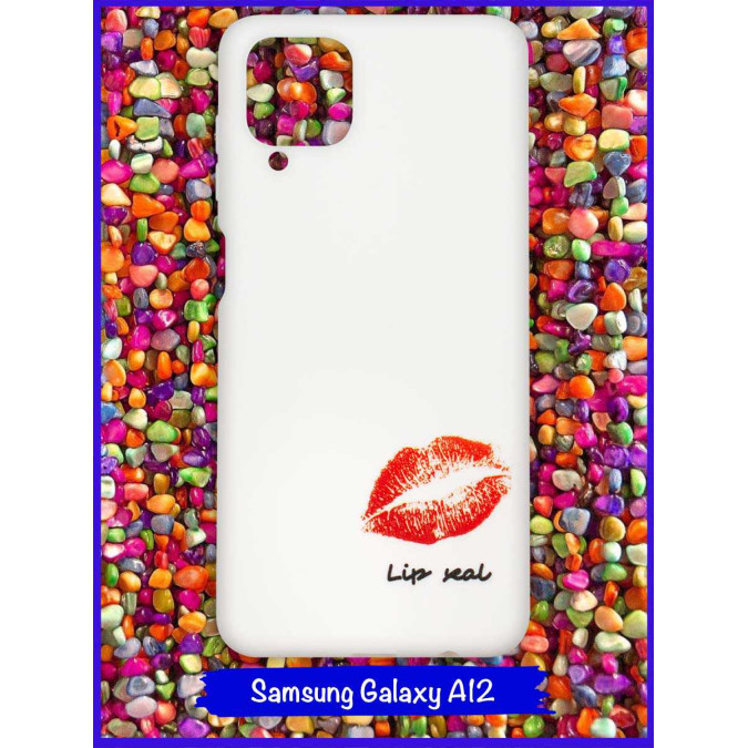 Чехол дизайнерский для Samsung Galaxy A12. Lip seal.