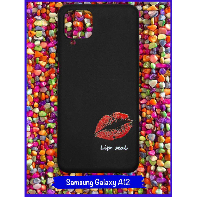 Чехол дизайнерский для Samsung Galaxy A12. Lip seal.