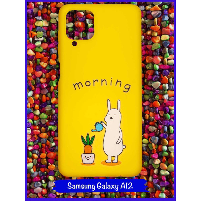 Чехол дизайнерский для Samsung Galaxy A12. Заяц / Morning.