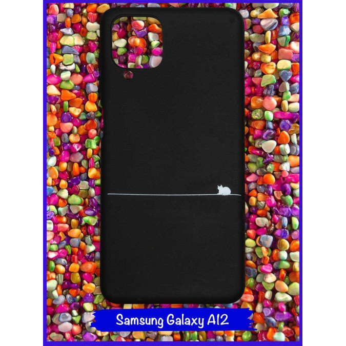 Чехол дизайнерский для Samsung Galaxy A12. Кот (маленький / лежит).