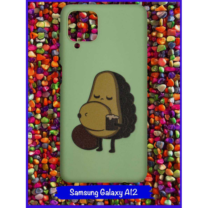 Чехол дизайнерский для Samsung Galaxy A12. Пивной авокадо.