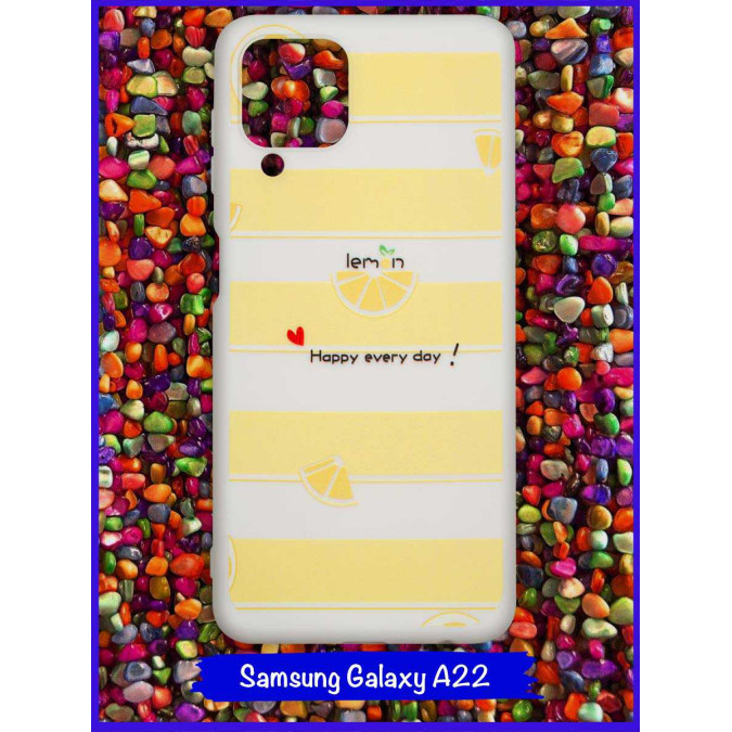 Чехол дизайнерский для Samsung Galaxy A22. Lemon (Happy every day!).