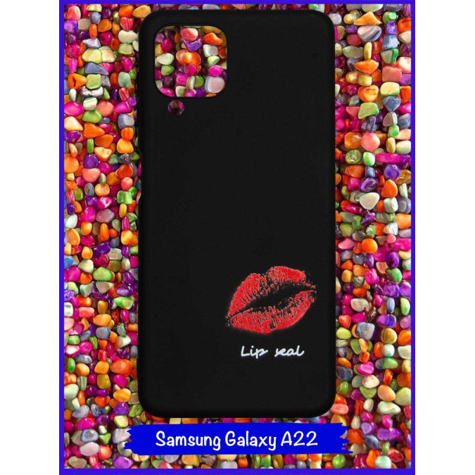 Чехол дизайнерский для Samsung Galaxy A22. Lip seal.