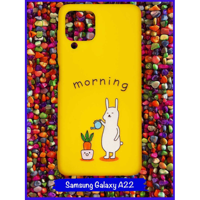 Чехол дизайнерский для Samsung Galaxy A22. Заяц / Morning.