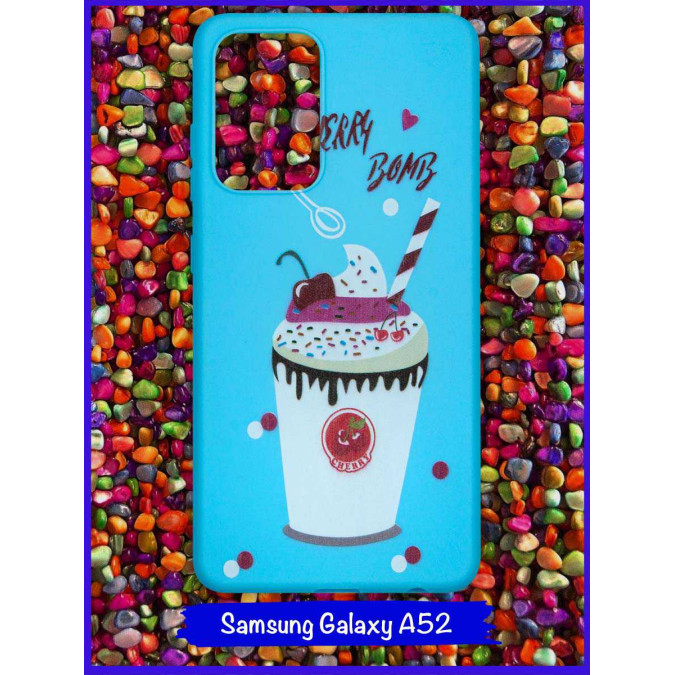 Чехол дизайнерский для Samsung Galaxy A52. Cherry bomb (Ice cream).