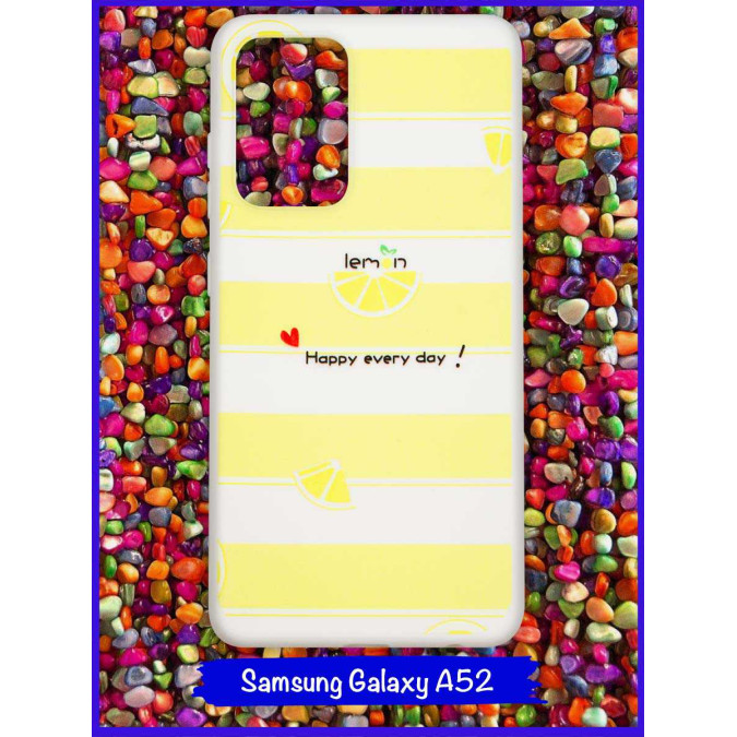 Чехол дизайнерский для Samsung Galaxy A52. Lemon (Happy every day!).