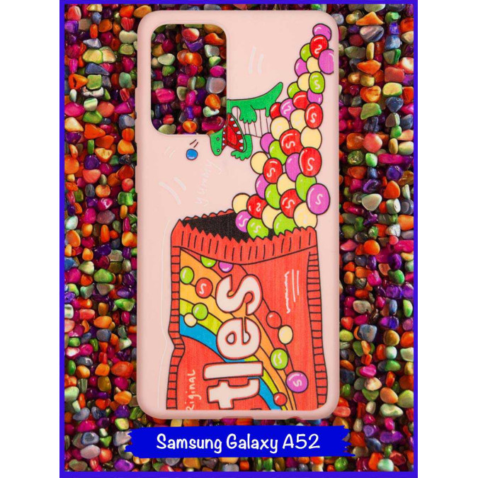 Чехол дизайнерский для Samsung Galaxy A52. Skittles.