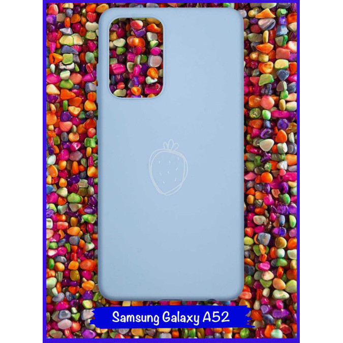 Чехол дизайнерский для Samsung Galaxy A52. Клубничка.