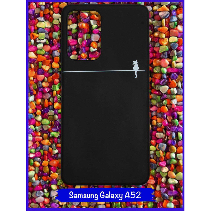 Чехол дизайнерский для Samsung Galaxy A52. Кот (маленький / сидит).