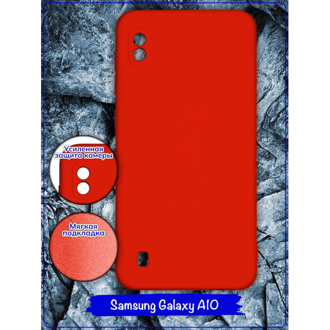 Чехол для Samsung Galaxy A10. Soft touch premium. Красный.