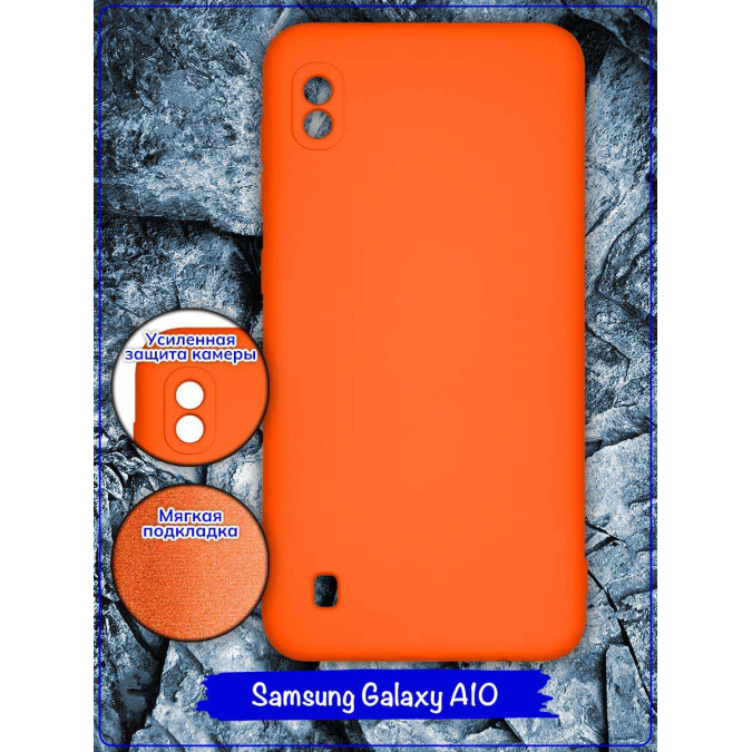 Чехол для Samsung Galaxy A10. Soft touch premium. Оранжевый.