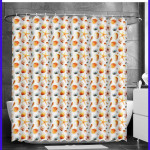 Штора для ванной. Морская. С кольцами.