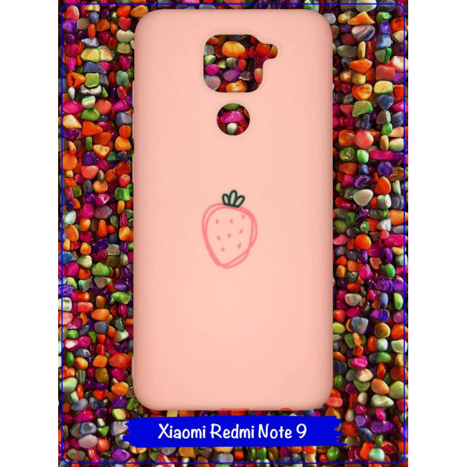 Чехол дизайнерский для Xiaomi Redmi Note 9 / Xiaomi Redmi 10X 4G / Xiaomi Redmi 10X PRO 4G. Клубничка.