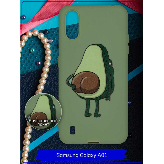 Чехол дизайнерский для Samsung Galaxy A01. Avoass. Фисташковый.