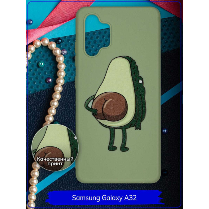 Чехол дизайнерский для Samsung Galaxy A32. Avoass. Фисташковый.