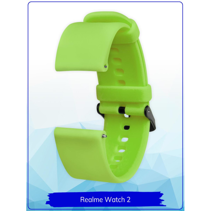 Ремешок для Realme Watch 2 / Realme Watch 2 Pro / Realme Watch S / Realme Watch S Pro. Силикон.