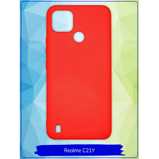 Чехол для Realme C21Y. Красный.