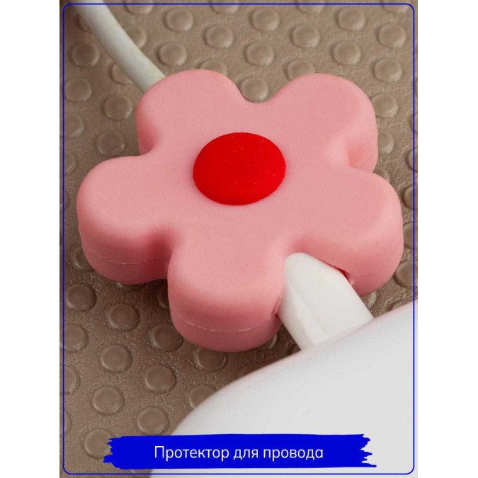 Протектор для провода. Pink flower