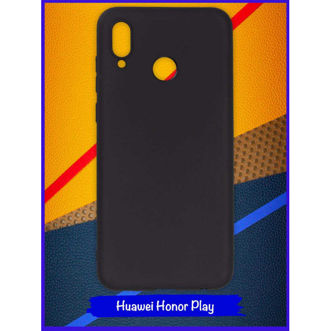 Чехол для Huawei Honor Play. Силиконовый. Черный.