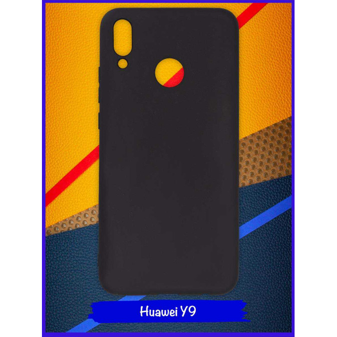 Чехол для Huawei Y9 2019. Силиконовый. Черный.