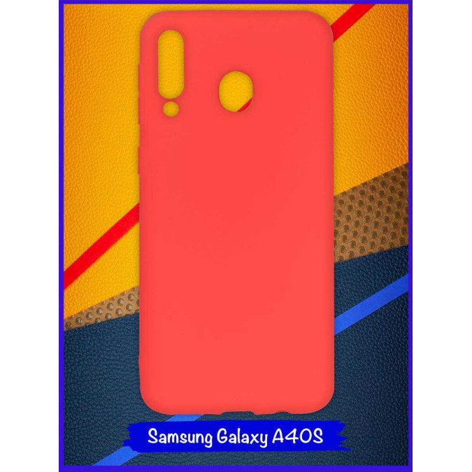 Чехол для Samsung Galaxy A40S. Силиконовый. Красный.