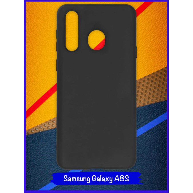 Чехол для Samsung Galaxy A8S. Силиконовый. Черный.