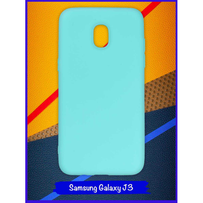 Чехол для Samsung Galaxy J3 (2018). Силиконовый. Бирюзовый.