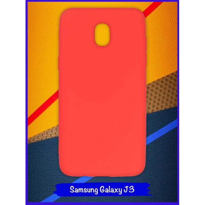 Чехол для Samsung Galaxy J3 (2018). Силиконовый. Красный.