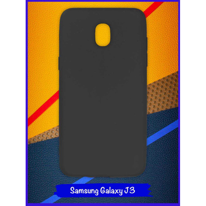 Чехол для Samsung Galaxy J3 (2018). Силиконовый. Черный.