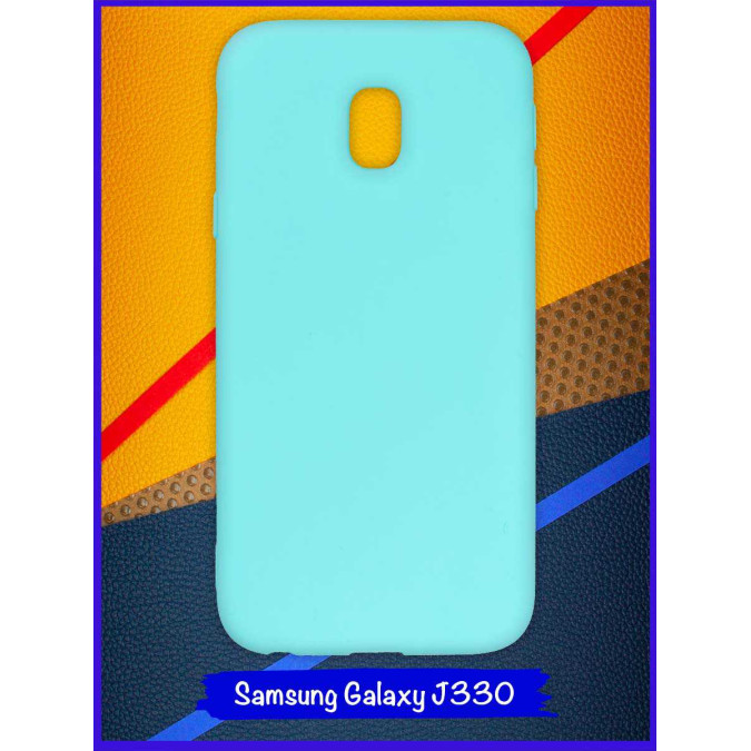 Чехол для Samsung Galaxy J330 (2017). Силиконовый. Бирюзовый.