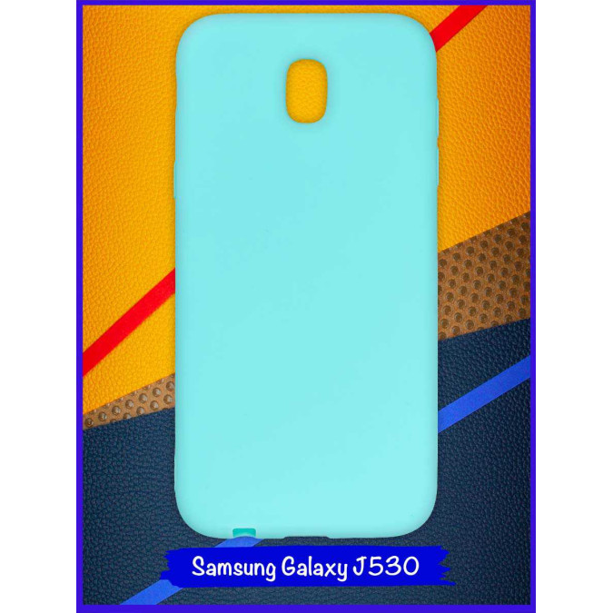 Чехол для Samsung Galaxy J530 (2017). Силиконовый. Бирюзовый.