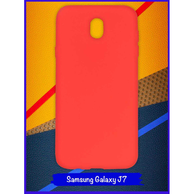 Чехол для Samsung Galaxy J7 (J730) 2017. Силиконовый. Красный.