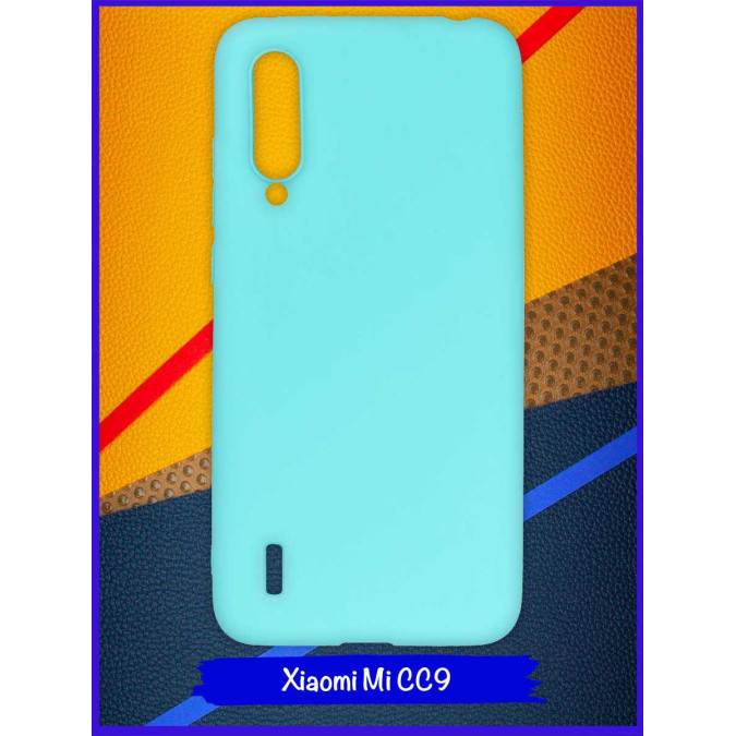 Чехол для Xiaomi Mi CC9 / Xiaomi Mi9 Lite / Xiaomi Mi A3 Lite. Силиконовый. Бирюзовый.