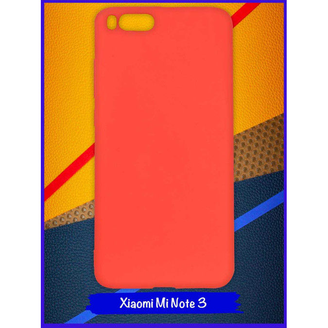 Чехол для Xiaomi Mi Note 3. Силиконовый. Красный.